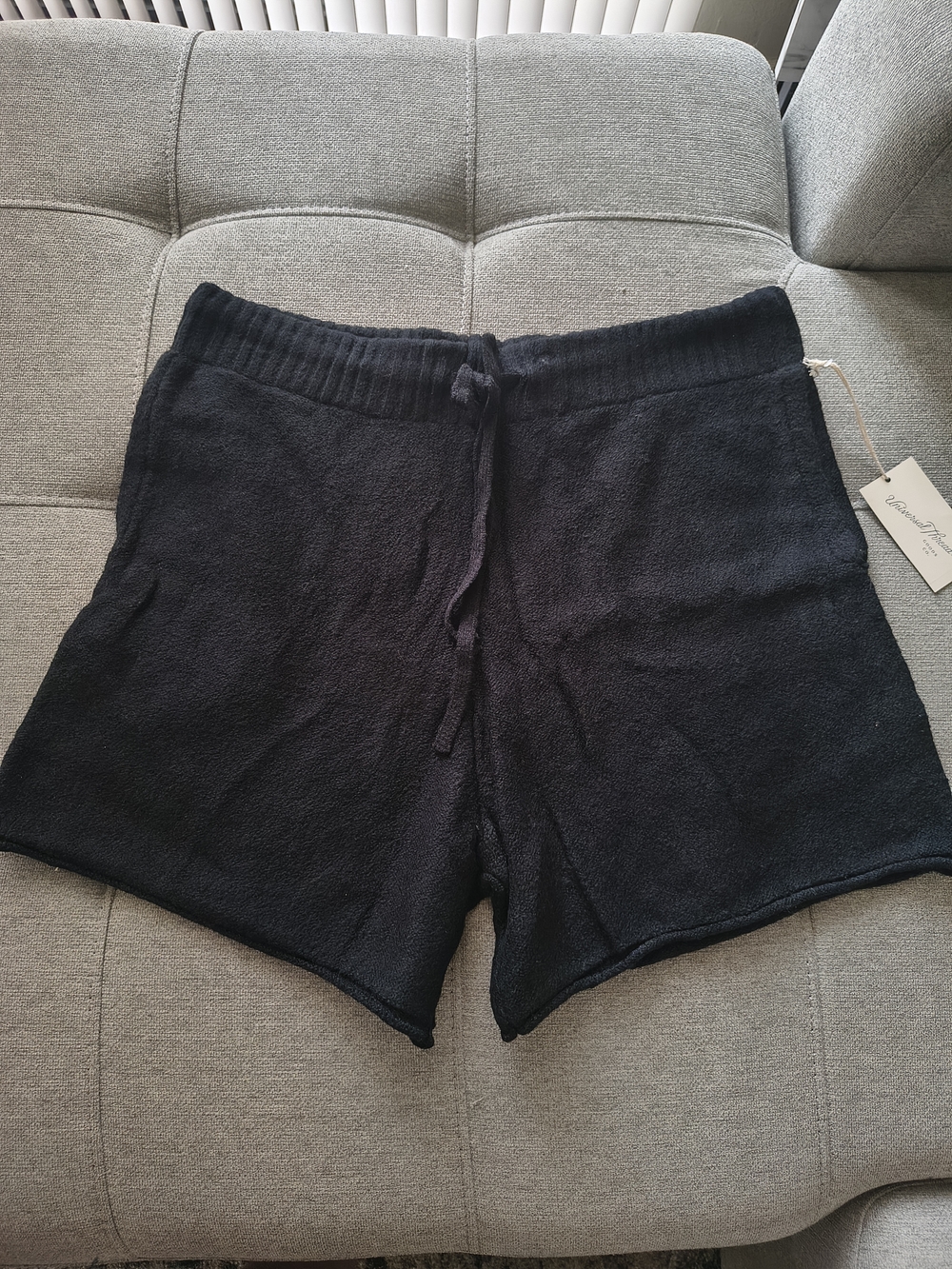 Universal Thread Black High-Waist Knit Lounge Shorts